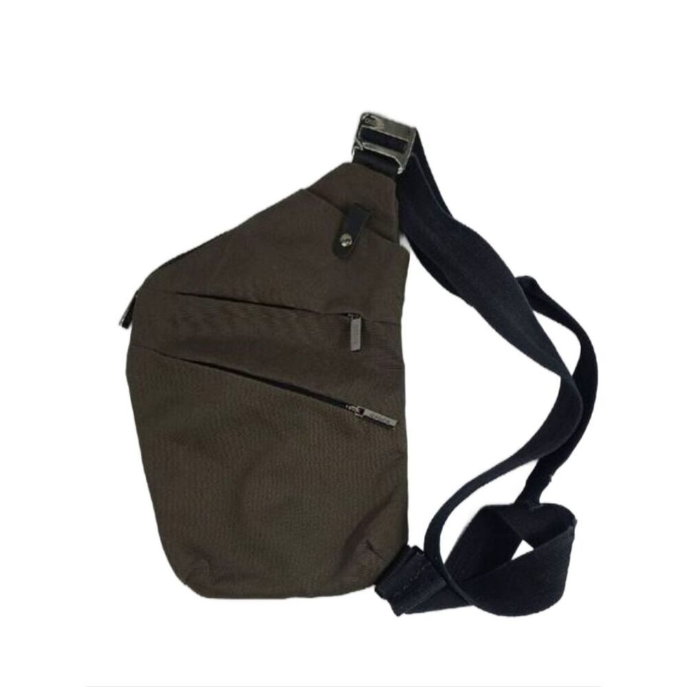 Asoce Anti Theft Olive Color Men's Sling Bag